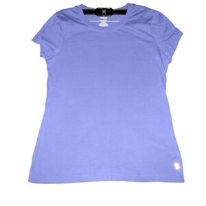 DANSKIN NOW Purple Short Sleeve Top Size Loose Medium